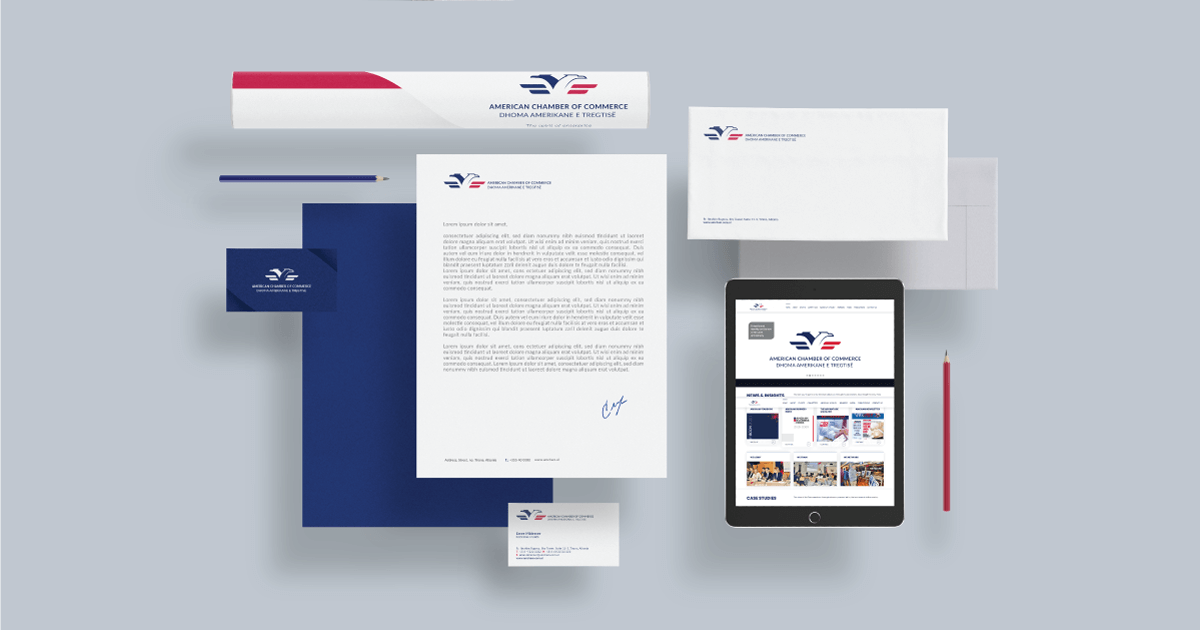 amcham new logo stationery